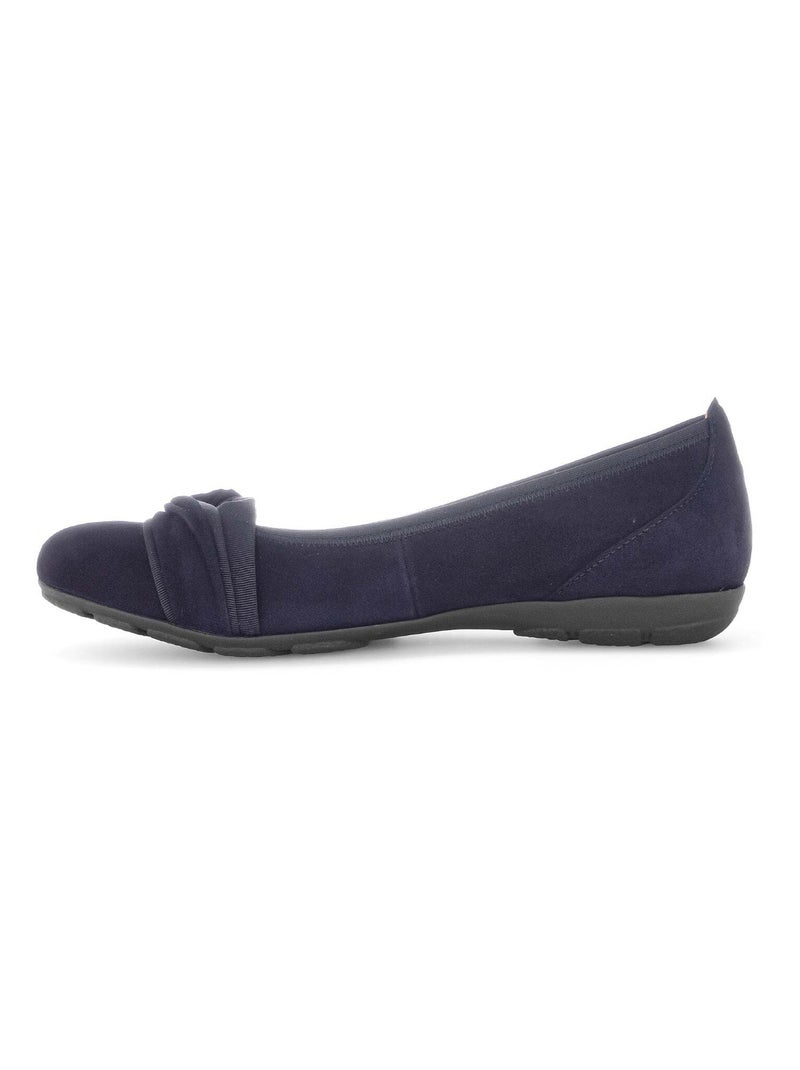 Ballerines  en cuir velours Bleu - Kiabi