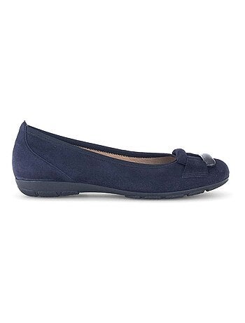 Ballerines en cuir velours