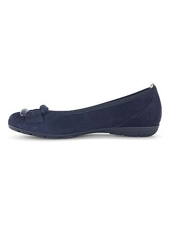 Ballerines en cuir velours