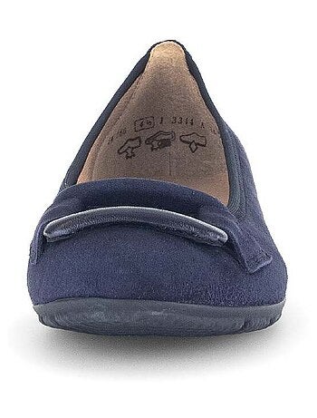 Ballerines en cuir velours