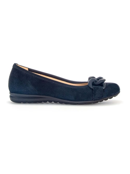 Ballerines  en cuir velours - Kiabi