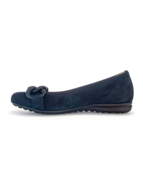 Ballerines  en cuir velours - Kiabi