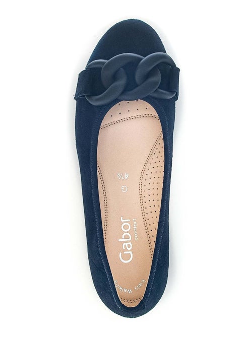 Ballerines  en cuir velours - Kiabi