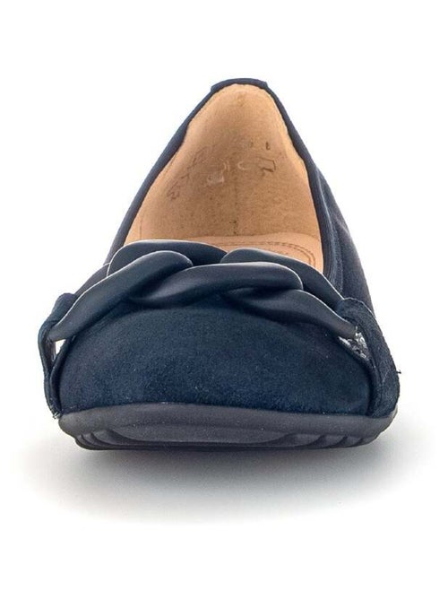 Ballerines  en cuir velours - Kiabi
