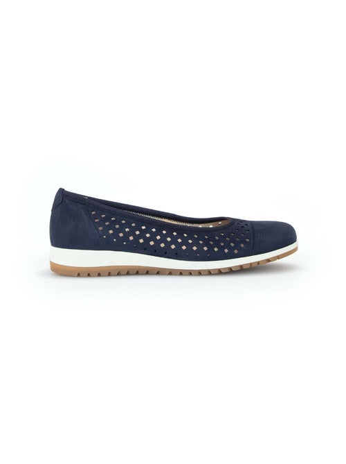 Ballerines  en cuir velours - Kiabi