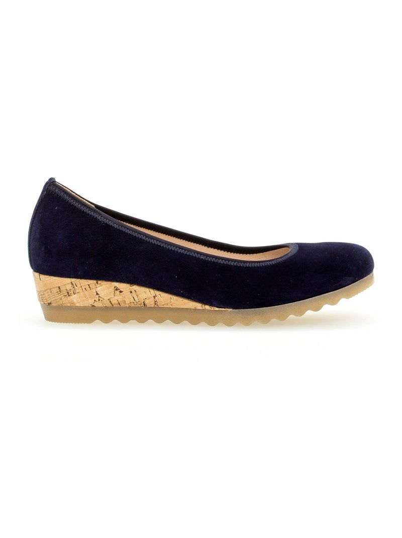 Ballerines  en cuir velours Gabor Bleu marine - Kiabi