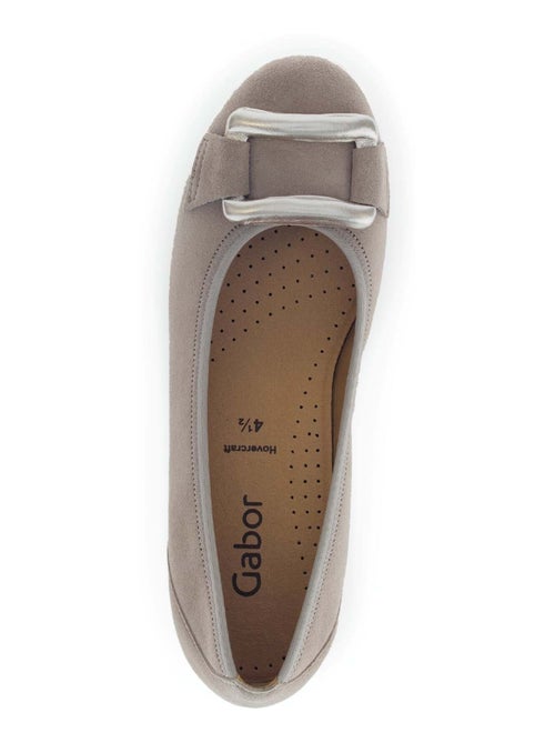 Ballerines  en cuir velours - Kiabi