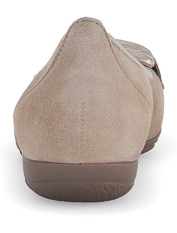 Ballerines en cuir velours