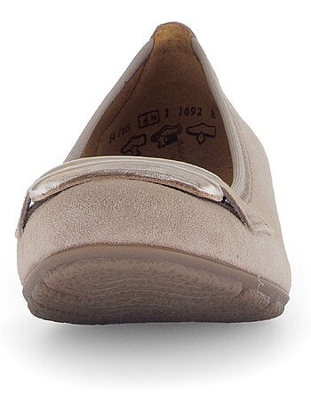 Ballerines en cuir velours