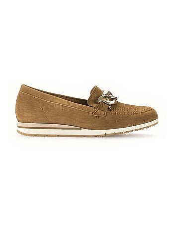 Ballerines en cuir velours