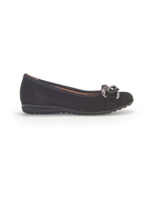 Ballerines  en cuir velours - Kiabi