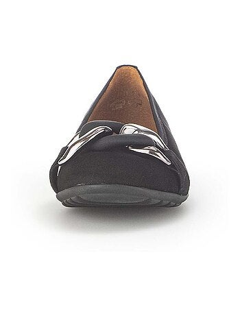 Ballerines en cuir velours