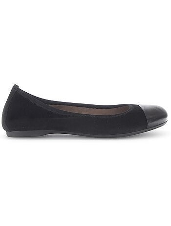 Ballerines en cuir velours