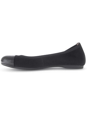 Ballerines en cuir velours