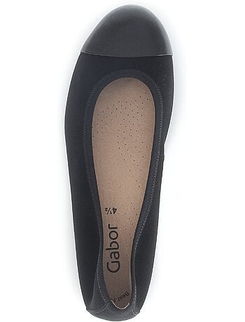 Ballerines en cuir velours