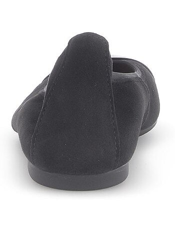 Ballerines en cuir velours