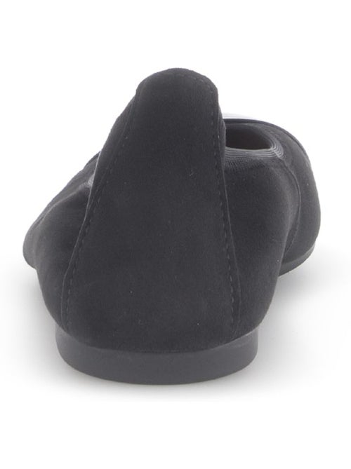 Ballerines  en cuir velours - Kiabi