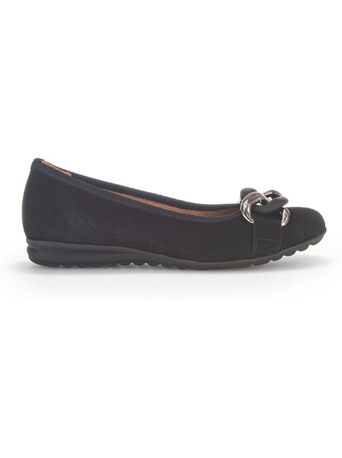 Ballerines  en cuir velours - Kiabi
