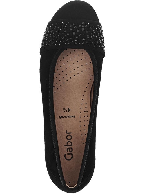 Ballerines  en cuir velours - Kiabi