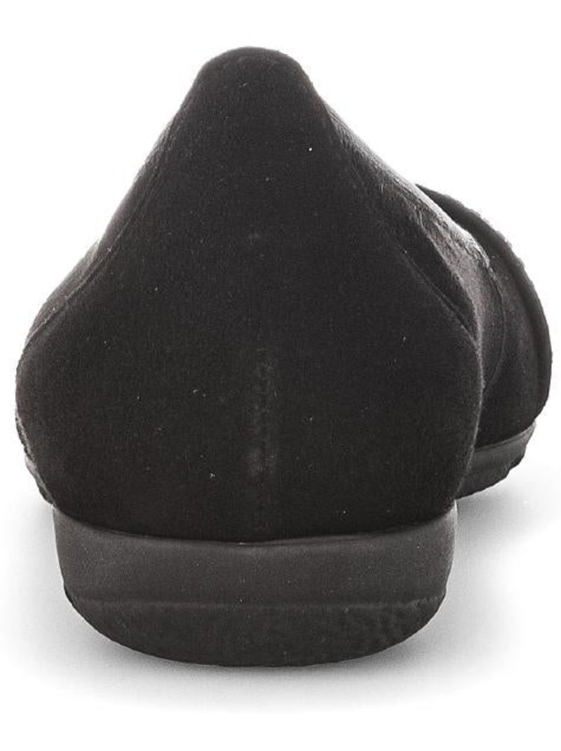 Ballerines  en cuir velours Noir Noir - Kiabi