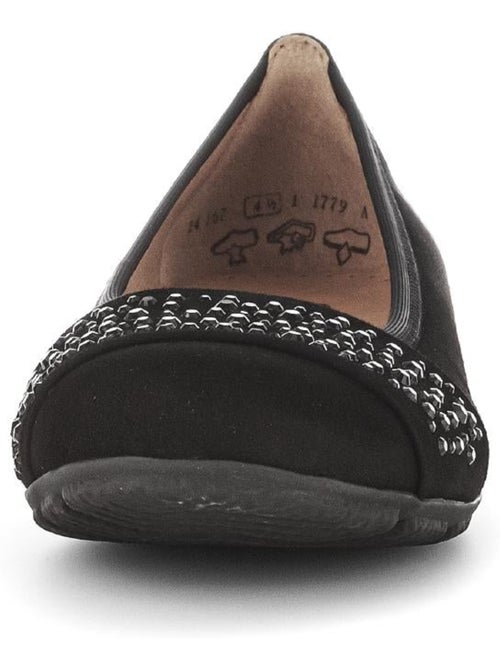 Ballerines  en cuir velours - Kiabi