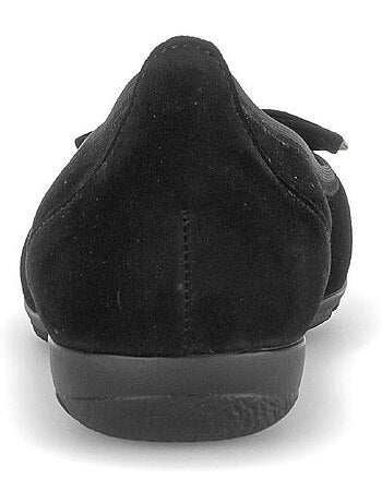 Ballerines en cuir velours