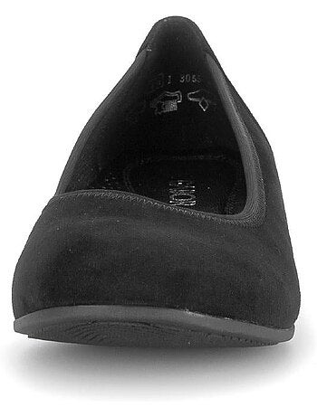 Ballerines en cuir velours
