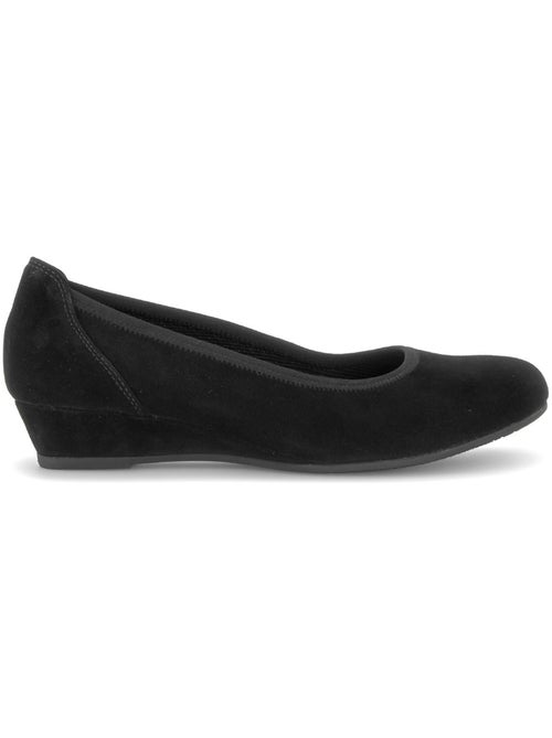 Ballerines  en cuir velours - Kiabi