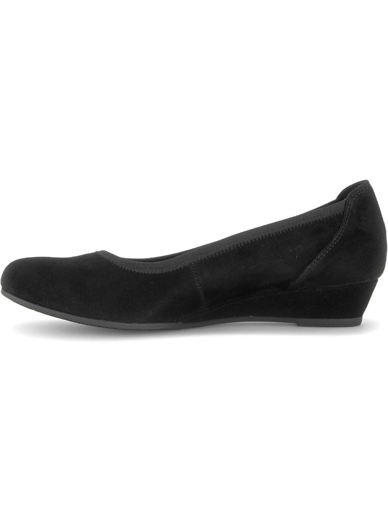 Ballerines  en cuir velours Noir Noir - Kiabi