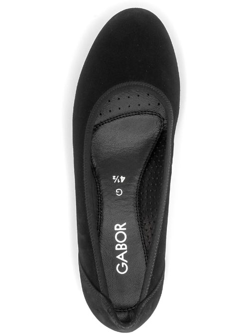 Ballerines  en cuir velours - Kiabi