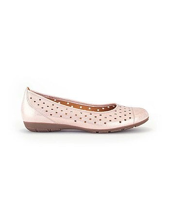 Ballerines en cuir velours