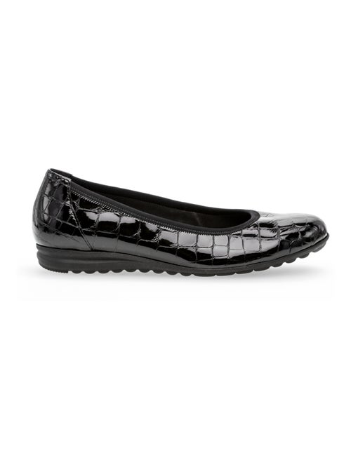 Ballerines  en cuir vernis - Kiabi