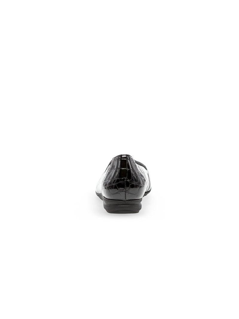 Ballerines  en cuir vernis Noir - Kiabi