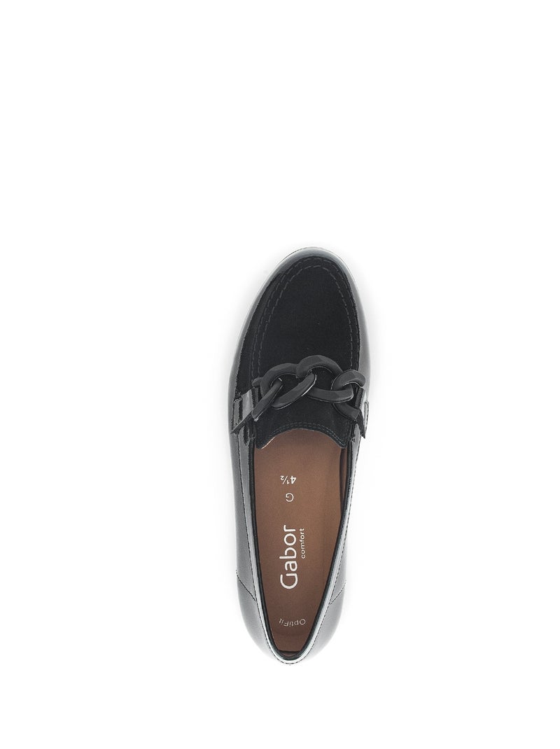 Ballerines  en cuir vernis Noir - Kiabi