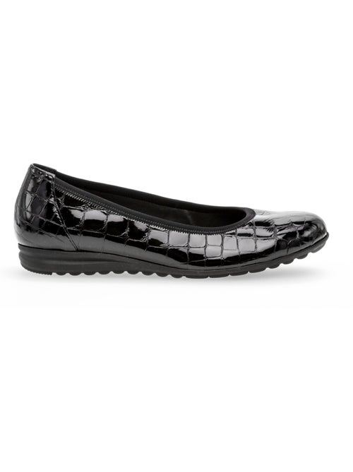 Ballerines  en cuir vernis - Kiabi