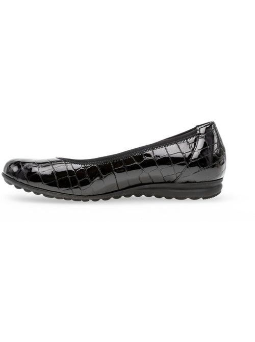 Ballerines  en cuir vernis - Kiabi