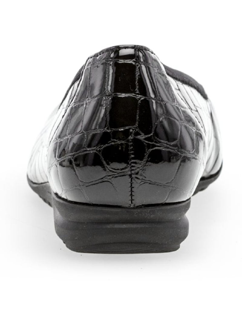 Ballerines  en cuir vernis Noir Noir - Kiabi