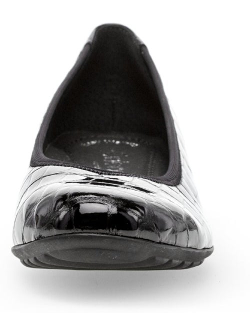 Ballerines  en cuir vernis - Kiabi