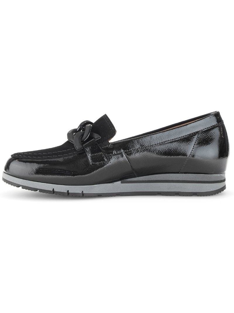 Ballerines  en cuir vernis Noir Noir - Kiabi