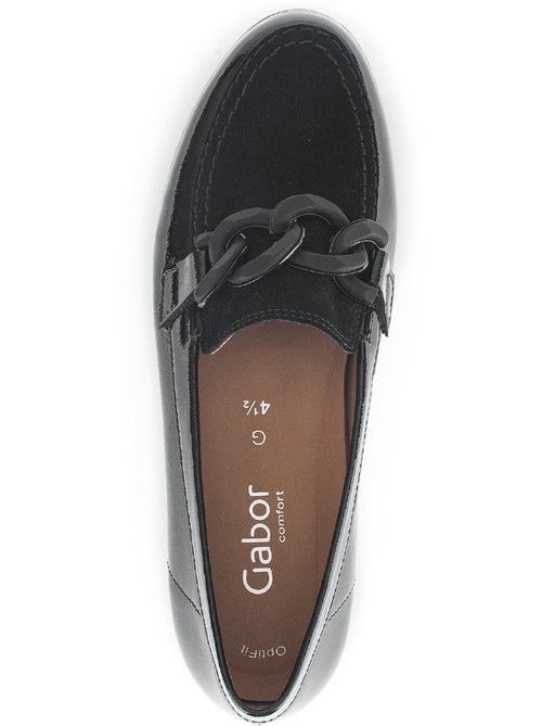 Ballerines  en cuir vernis - Kiabi