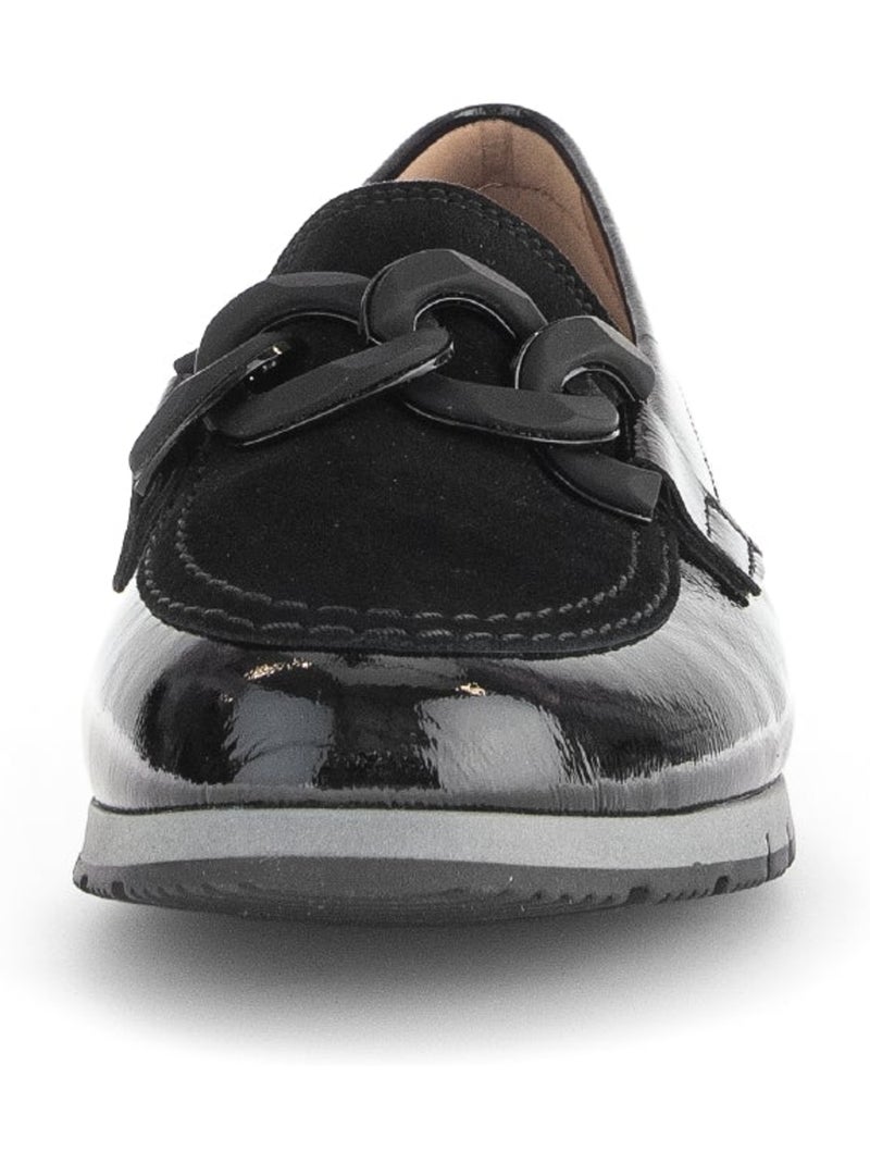 Ballerines  en cuir vernis Noir Noir - Kiabi