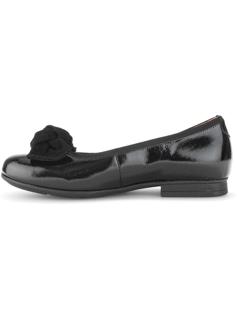 Ballerines  en cuir vernis Noir Noir - Kiabi