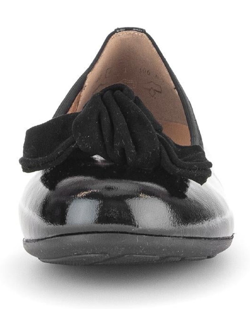 Ballerines  en cuir vernis Noir Noir - Kiabi