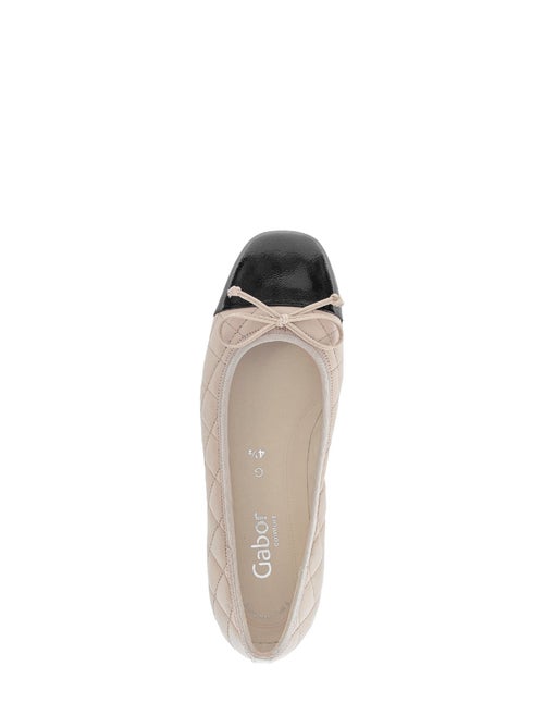 Ballerines  en cuirs combinés - Kiabi