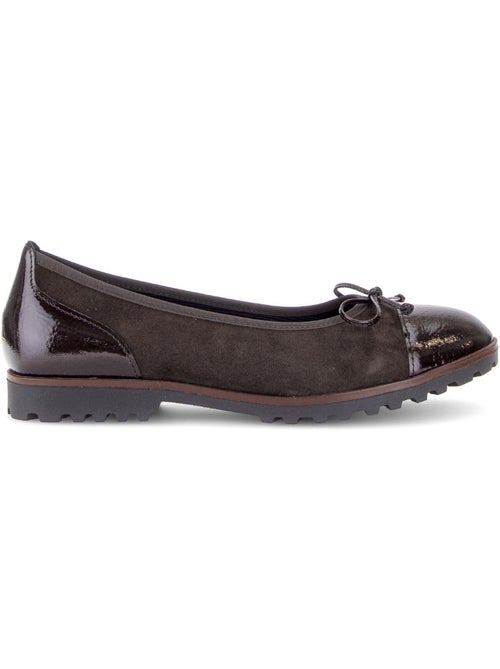 Ballerines  en cuirs combinés - Kiabi