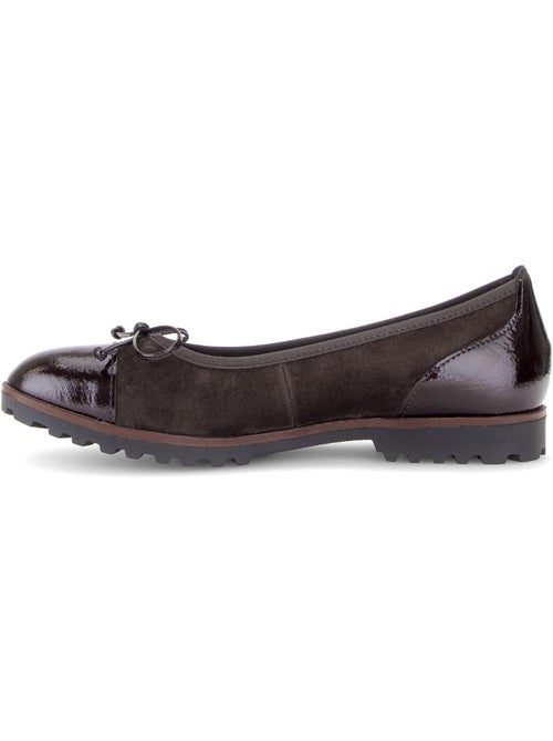 Ballerines  en cuirs combinés - Kiabi