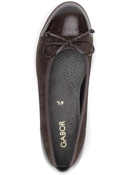 Ballerines  en cuirs combinés - Kiabi