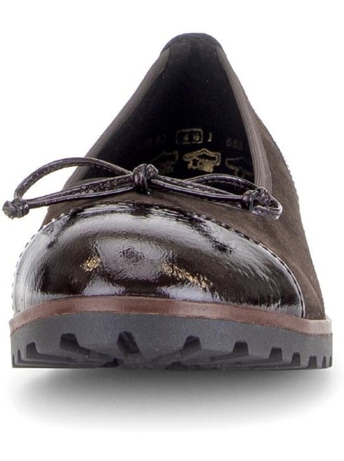 Ballerines  en cuirs combinés - Kiabi