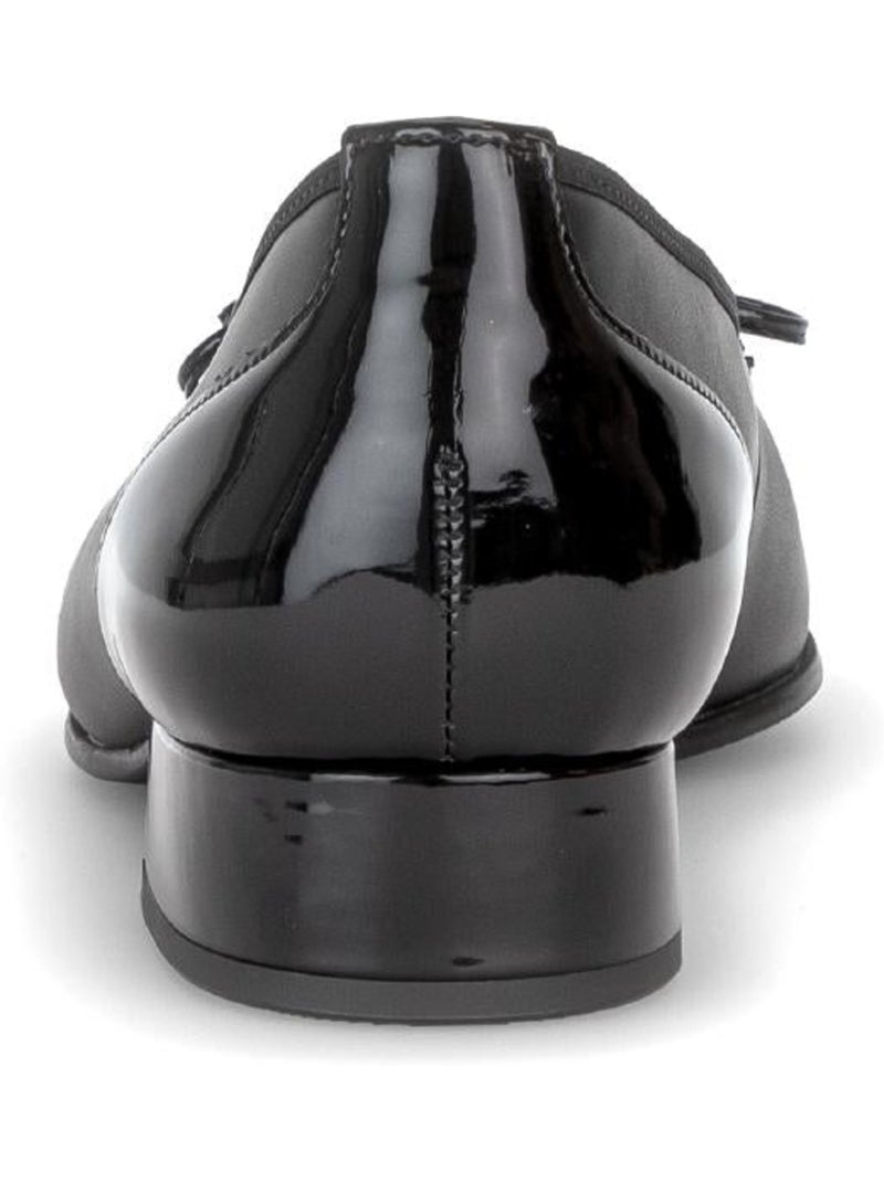 Ballerines  en cuirs combinés Noir Noir - Kiabi
