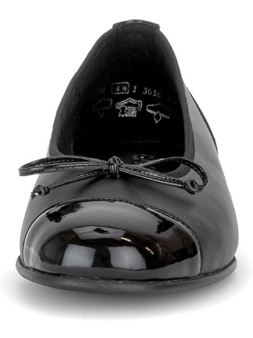 Ballerines  en cuirs combinés - Kiabi